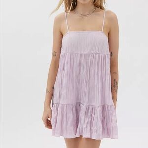 Urban Outfitters Plisse Tiered Mini Dress